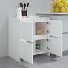 vidaXL Buffet Blanc 70x41x75 cm Bois d'ing&eacute;nierie