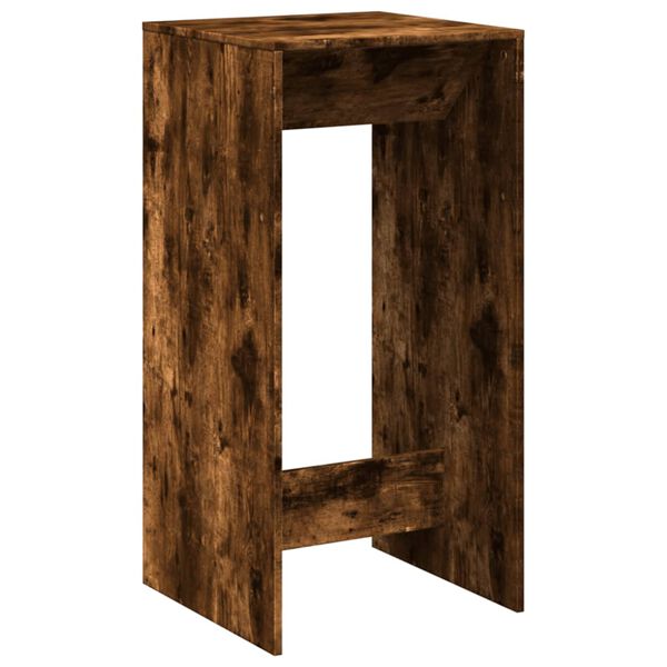 vidaXL Table de bar chêne fumé 51x50x103,5 cm bois d'ingénierie