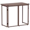 VidaXL Table de jardin pliante marron 90 x 51 x 75 cm polyrotin
