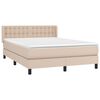 vidaXL Sommier à lattes de lit avec matelas Cappuccino 140x190 cm