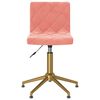 vidaXL Chaises pivotantes &agrave; manger lot de 4 rose velours
