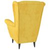 vidaXL Fauteuil jaune moutarde velours