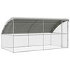 vidaXL Cage &agrave; poules 2 pi&egrave;ces Argent&eacute; 400 x 200 x 200 cm