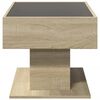 vidaXL Table basse avec LED ch&ecirc;ne sonoma 70x50x45 cm bois d'ing&eacute;nierie
