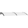 vidaXL Auvent de porte Noir et transparent 300x75 cm PC