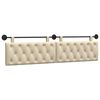 vidaXL T&ecirc;te de lit suspendue Montage mural Cr&egrave;me 210 x 55 x 7 cm tissu