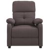 vidaXL Fauteuil inclinable Marron fonc&eacute; Tissu