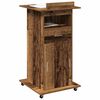 vidaXL Podium avec roue Bois ancien 55 x 55 x 107 cm Bois d'ingénierie
