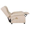 vidaXL Fauteuil de massage Cr&egrave;me Tissu