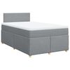 vidaXL Sommier &agrave; lattes de lit avec matelas Gris clair 120x200cm Tissu