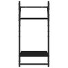 vidaXL Ensemble d'étagères murales barres 4 pcs noir bois d'ingénierie