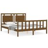 vidaXL Cadre de lit sans matelas marron miel bois massif
