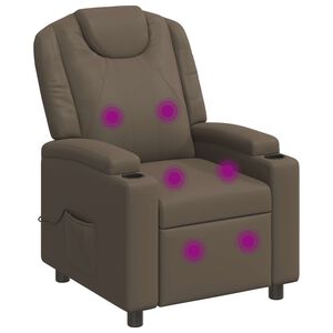vidaXL Fauteuil de massage inclinable Gris 75 x 95 x 106 cm Tissu