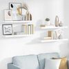 vidaXL &Eacute;tag&egrave;re murale flottante 4 pcs Blanc brillant 80x23,5x3,8cm MDF
