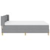 vidaXL Lit &agrave; ressorts avec matelas Gris clair 200 x 140 cm Polyester