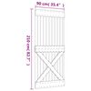 vidaXL Porte coulissante et kit de quincaillerie 90x210 cm pin massif