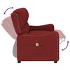 vidaXL Fauteuil de massage inclinable à 2 places rouge bordeaux tissu