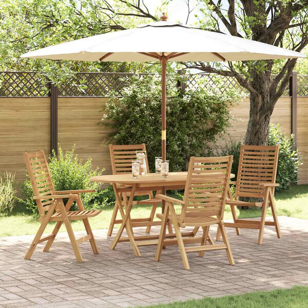 vidaXL Ensemble de salle &agrave; manger pour jardin 5 pcs Marron