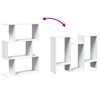 vidaXL Biblioth&egrave;que s&eacute;parateur de pi&egrave;ce &agrave; 3 niveaux Blanc 70 x 24 x 97 cm Bois d'ing&eacute;nierie