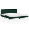 vidaXL Lit avec matelas Hanko vert fonc&eacute; 200x200 cm velours