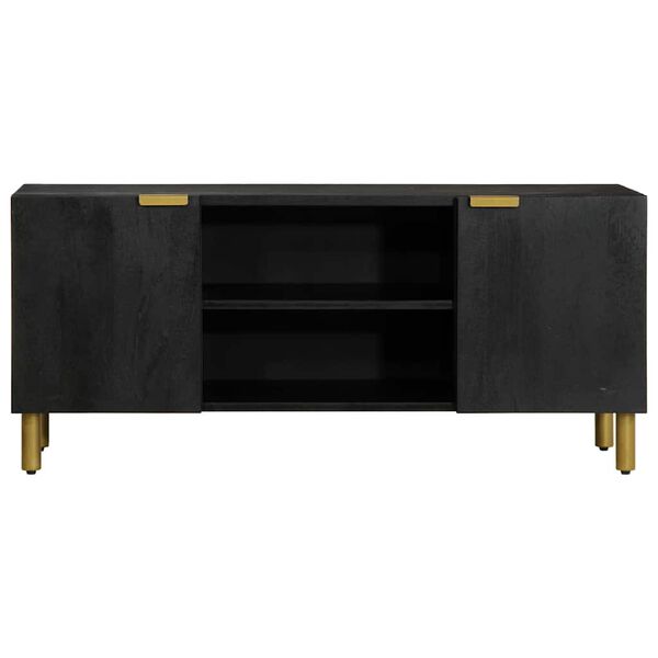 vidaXL Meuble TV noir 105x33x46 cm bois d'ing&eacute;nierie