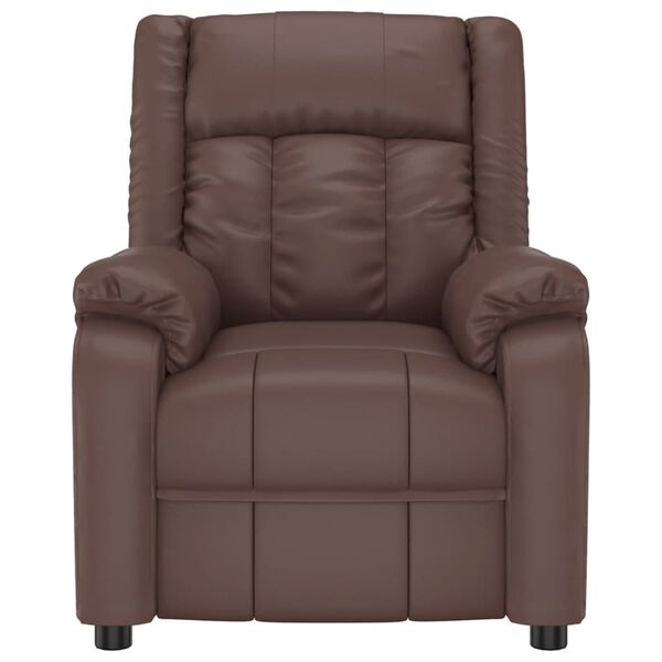 vidaXL Fauteuil de massage Marron Similicuir