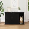 vidaXL Maison pour chat Noir 85 x 55 x 50 cm Bois d'ing&eacute;nierie