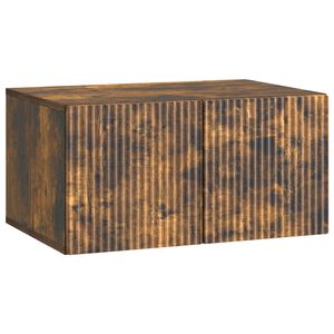 vidaXL Meuble TV mural Ch&ecirc;ne fum&eacute; 59,5 x 41 x 30 cm Bois d'ing&eacute;nierie