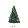 vidaXL Arbre de No&euml;l artificiel pr&eacute;-&eacute;clair&eacute; et boules vert 180 cm PVC