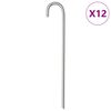 vidaXL Piquets de tente 12 pcs 37 cm &Oslash;10 mm acier galvanis&eacute;