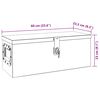 vidaXL Bo&icirc;te de rangement Argent&eacute; 60x23,5x23 cm Aluminium