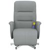 vidaXL Fauteuil inclinable de massage et repose-pieds gris clair tissu