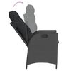 vidaXL Ensemble &agrave; manger de jardin 9pcs coussins noir r&eacute;sine tress&eacute;e