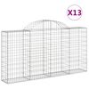 vidaXL Paniers &agrave; gabions arqu&eacute;s 13 pcs 200x30x100/120 cm Fer galvanis&eacute;