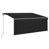 vidaXL Auvent r&eacute;tractable automatique avec store 3,5x2,5 m Anthracite