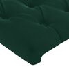 vidaXL T&ecirc;tes de lit 2 pcs Vert fonc&eacute; 80x7x78/88 cm Velours