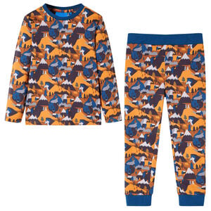 vidaXL Pyjamas enfants manches longues cognac 104