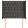 vidaXL Tête de lit avec oreilles Gris foncé 103x23x118/128 cm Velours