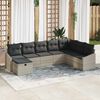 vidaXL Ensemble de canap&eacute; de jardin 8 pcs Gris clair 55 x 62 x 69 cm