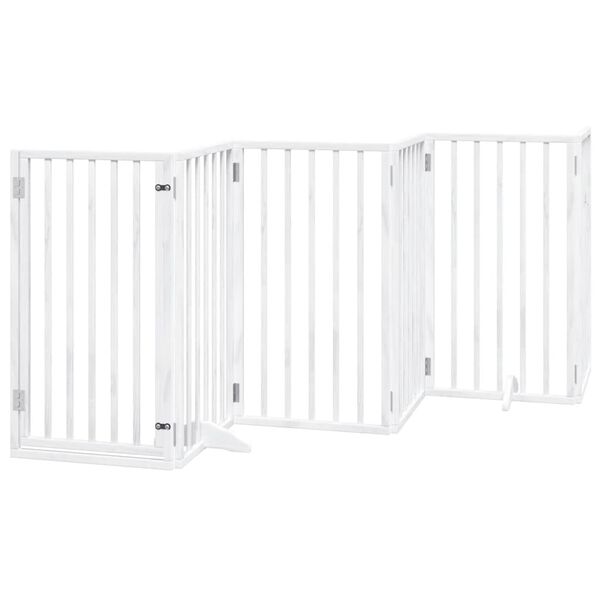 vidaXL Barri&egrave;re pour chien porte pliable 12 panneaux bois de peuplier
