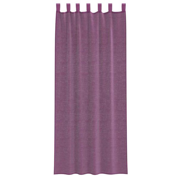 vidaXL Rideaux en voile avec boucles 2 pcs violet 140x260 cm