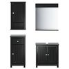 vidaXL Meubles de salle de bain 4 pcs BERG noir bois de pin massif
