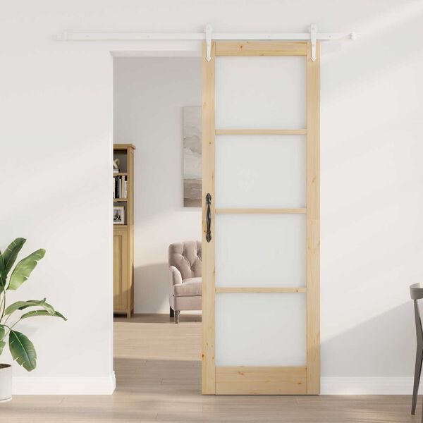 vidaXL Porte coulissante Naturel 78 x 232 cm