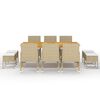 vidaXL Ensemble &agrave; manger de jardin 11 pcs Beige
