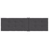 vidaXL Coussin de chaise longue anthracite mélangé (75+105) x 50 x 4 cm