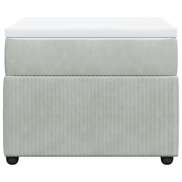 vidaXL Sommier &agrave; lattes de lit et matelas Gris clair 100x200cm Velours