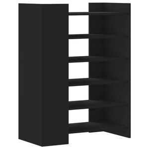 vidaXL Armoire &agrave; chaussures noir 74,5x37,5x100 cm bois d'ing&eacute;nierie