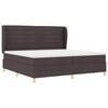 vidaXL Lit &agrave; ressorts avec matelas gris fonc&eacute; 90x190 cm Marron fonc&eacute;