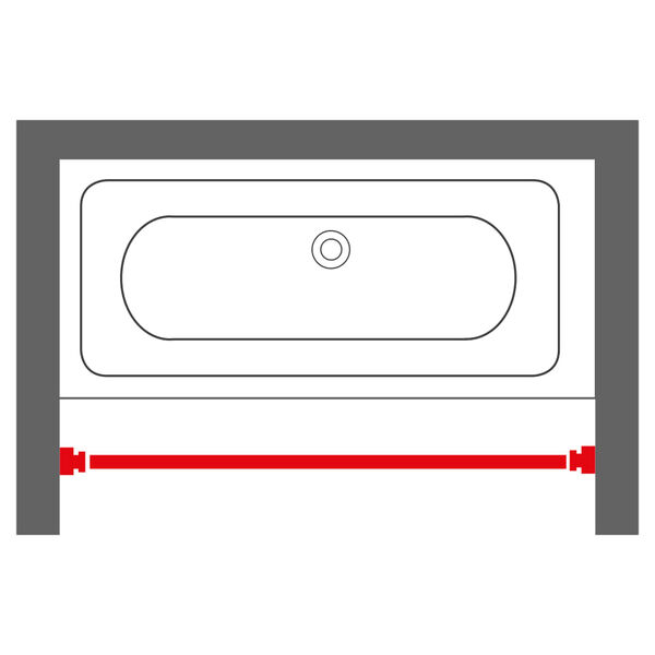 Sealskin Tringle de rideau de douche t&eacute;lescopique 185 cm Blanc