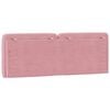 vidaXL Coussin de t&ecirc;te de lit rose 120 cm velours
